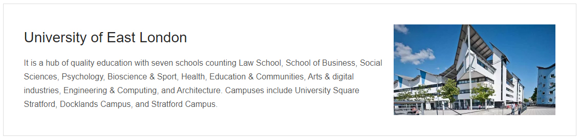 University of EAst London